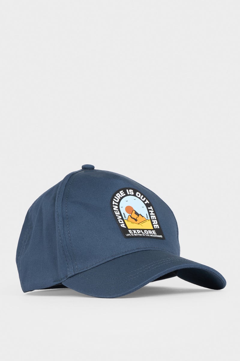 DeFacto Blue Boy Boy Printed Cotton Cap Casual - Image 2